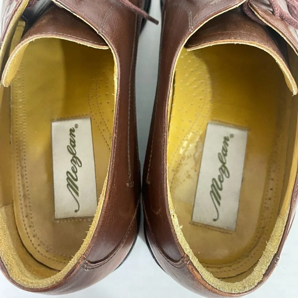MEZLAN "Columbus" Brown Leather Oxford Dress Shoes Mens Sz 8 M Spain Lace Up 8M - Picture 15 of 16